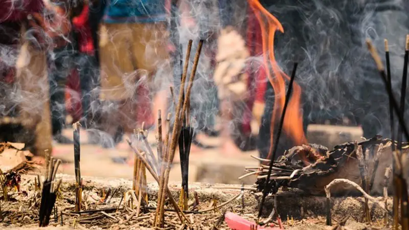 burning incense